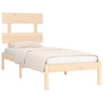 vidaXL Cadre de lit sans matelas 75x190 cm bois massif