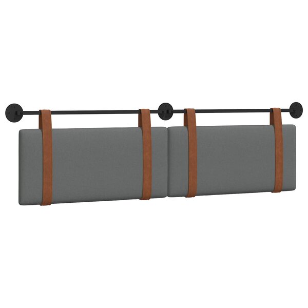 vidaXL Tête de lit suspendue Gris foncé PU antique