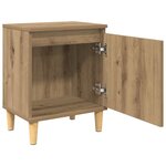 vidaXL Cabinet de chevet chêne artisanal 40 x 30 x 50 cm