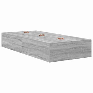 vidaXL Cadre de lit Sonoma gris 200 x 90 x 31 5 cm Bois d'ingénierie
