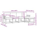 vidaXL Ensemble de canapés d'extérieur 5 pc Blanc et anthracite