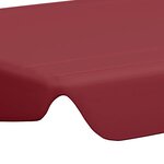 vidaXL Toit de rechange balançoire bordeaux 150/130x105/70 cm