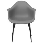 vidaXL Chaises à manger lot de 2 gris PP