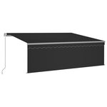 vidaXL Auvent manuel rétractable avec store 4 5x3 m Anthracite