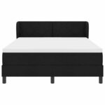 vidaXL Lit boxspring avec matelas avec matelas Noir 160 x 200 cm tissu