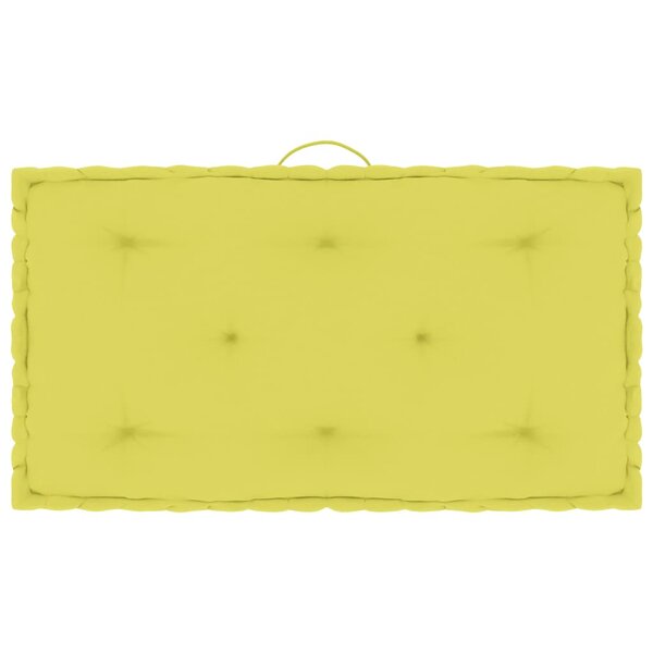 vidaXL Coussin de plancher de palette Vert pomme 73x40x7 cm Coton