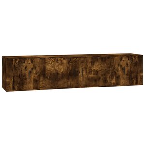 vidaXL Ensemble de meubles TV 3 Pièces Chêne fumé Bois d'ingénierie