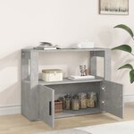 vidaXL Buffet Gris béton 80x30x60 cm Bois d'ingénierie