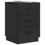 vidaXL Cabinet de chevet Noir 43 x 41 x 63 5 cm Bois d'ingénierie