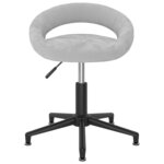 vidaXL Chaises pivotantes à manger lot de 2 gris clair velours