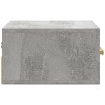 vidaXL Tables de chevet murales 2 Pièces gris béton 35x35x20 cm