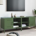 vidaXL Meubles TV 2 Pièces vert olive 68x39x50 5 cm acier