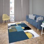 Tapis de salon JODHPUR 80 x 150 cm - Bleu