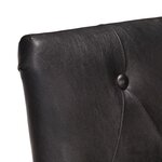 vidaXL Chaises à manger lot de 6 noir cuir de chèvre véritable