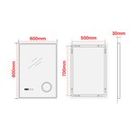 Miroir décoration moderne design LED pour salle de bain 80 x 60 cm blanc 03_0010169