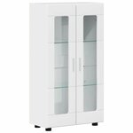 vidaXL Buffet avec étagère FLORIN Blanc brillant 55 5 x 29 x 103 cm