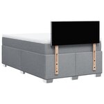 vidaXL Sommier à lattes de lit avec matelas Gris clair 120x200cm Tissu