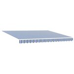 vidaXL Auvent Rétractable Bleu et Blanc 400x300 cm tissu