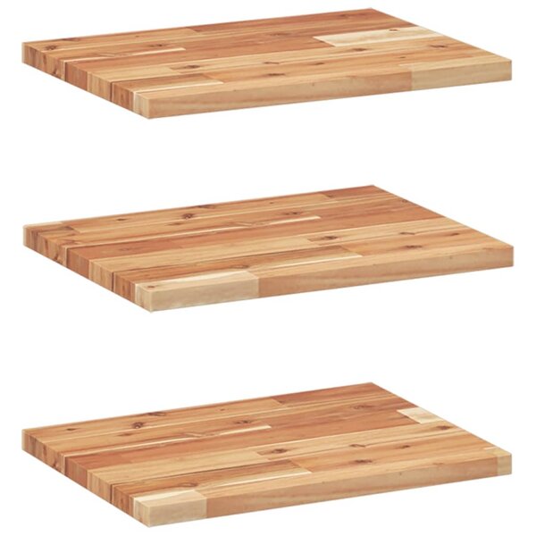 vidaXL Étagères flottantes 3 Pièces 60x30x2 cm acacia massif à l'huile