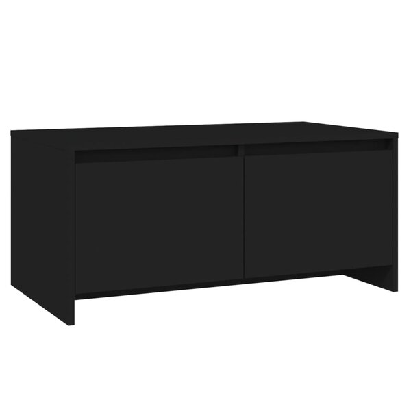 vidaXL Table basse noir 90x50x41 5 cm bois d'ingénierie