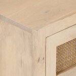 vidaXL Table de chevet 40x30x50 cm bois massif manguier et fer