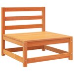 vidaXL Salon de jardin 11 Pièces marron cire bois de pin massif