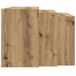 vidaXL Tables gigognes 3 Pièces chêne artisanal bois d'ingénierie