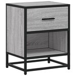 vidaXL Table de chevet sonoma gris 40x31x50 cm bois d'ingénierie