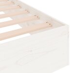vidaXL Cadre de lit sans matelas blanc bois massif 200x200 cm