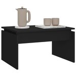 vidaXL Table basse Noir 68x50x38 cm Aggloméré