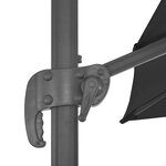 vidaXL Parasol déporté avec mât en aluminium 3x3 m noir