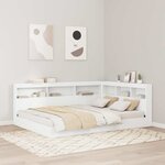 vidaXL Tête de lit de rangement Blanc 140 cm Bois d'ingénierie