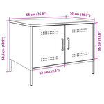 vidaXL Table basse jaune moutarde 68x50x50 5 cm acier laminé à froid