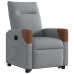 vidaXL Fauteuil inclinable Gris clair Tissu