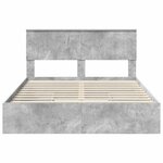 vidaXL Lit de Rangement Gris béton 140 x 190 cm Bois d'ingénierie