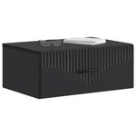 vidaXL Cabinet de chevet mural avec tiroir Noir 49 x 34 5 x 20 cm