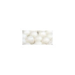 Perle satinée silkbead ø 8mm blanc 18 pièces