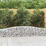 vidaXL Paniers à gabions arqués 5 Pièces 400x30x40/60 cm Fer galvanisé