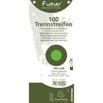 Paquet 100 Fiches Intercalaires Trapézoïdales Unies Perforées Forever - 105x240mm - Vert - X 6 - Exacompta