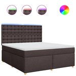 vidaXL Sommier à lattes de lit avec matelas Marron foncé 180x200 cm