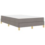 vidaXL Lit à ressorts avec matelas Taupe 120 x 190 cm tissu