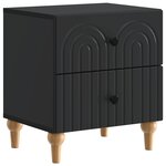 vidaXL Cabinet de chevet Noir 43 x 34 5 x 48 cm Bois d'ingénierie