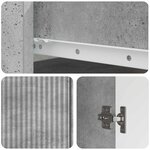 vidaXL Buffet Gris béton 66 x 34 5 x 90 cm Bois d'ingénierie