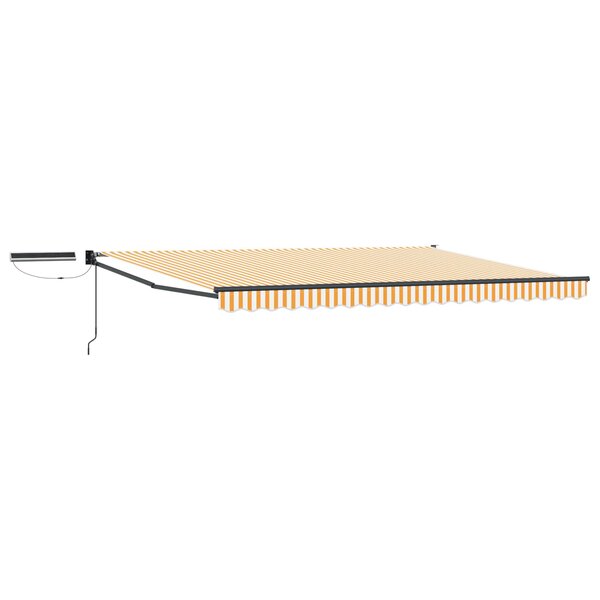 vidaXL Auvent rétractable électrique Jaune  Blanc  Anthracite 4 × 3 m