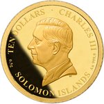Pièce de monnaie en Or 10 Dollars g 0.5 Millésime 2024 Small Gold Coin EMBLEM
