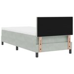 Lit Box Spring vidaXL avec Matelas Gris clair Simple Velours