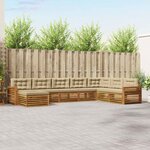 vidaXL Ensemble de canapés d'extérieur 8 Pièces Naturel et Beige