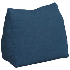 vidaXL Coussin de Dos Bleu 45 x 20 x 35 cm tissu
