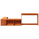 vidaXL Table de chevet avec bureau cire marron bois de pin massif