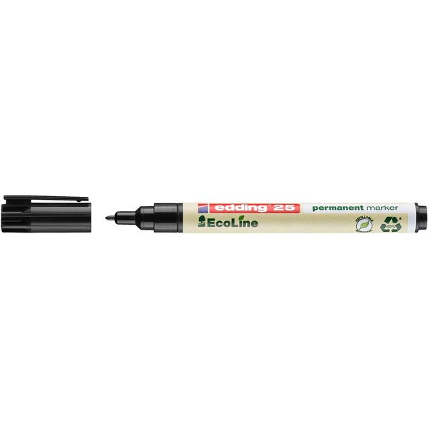Marqueur Permanent 25 Ecoline noir 1 mm x 10 EDDING